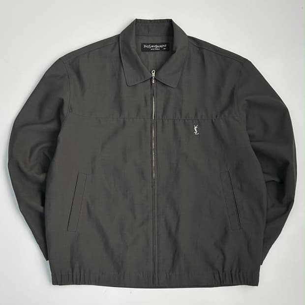 [95] 입생로랑 ysl 로고 집업 블루종 자켓