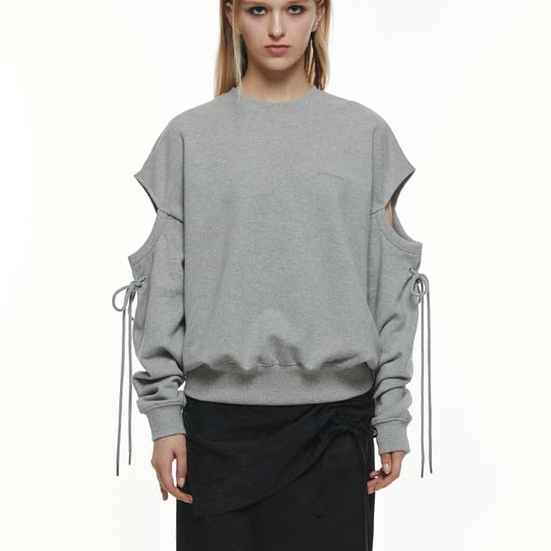 쓰리투에이티 소매트임 맨투맨 (그레이) 새상품 40000