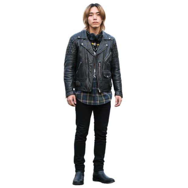 80~90년대 퀄트숄더 초반 카우스킨 라이더자켓 