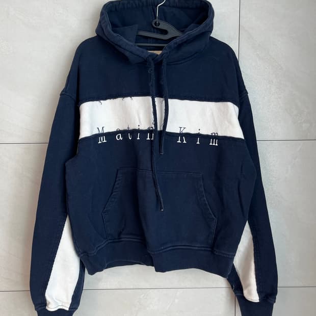 Matin Kim 마뗑킴 데님 후드티 네이비 (S)