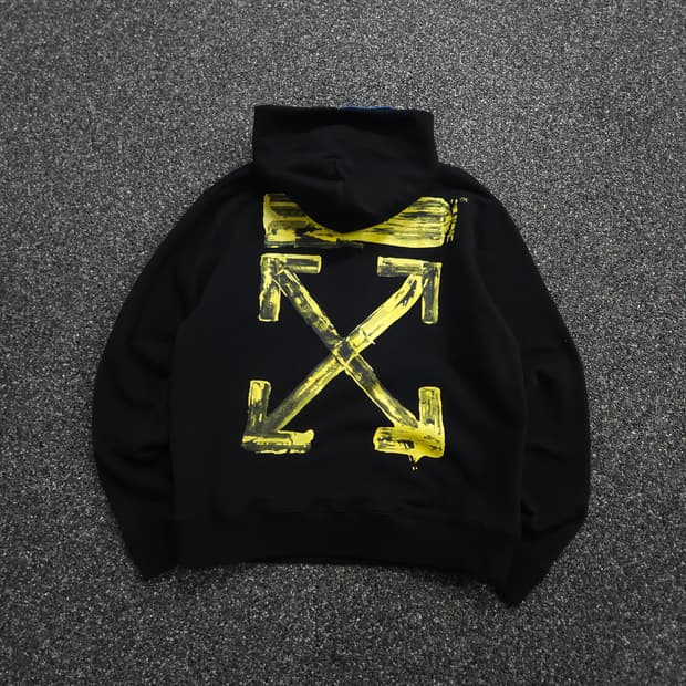 오프화이트 아크릴 애로우 빅로고 후드 티셔츠 (XL)