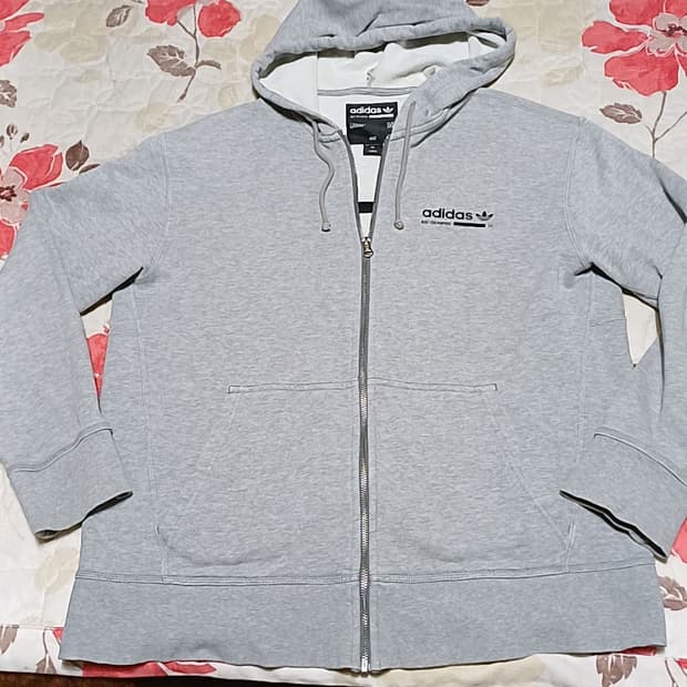 아디다스 오버핏 후드집업 110 가슴63 기장72