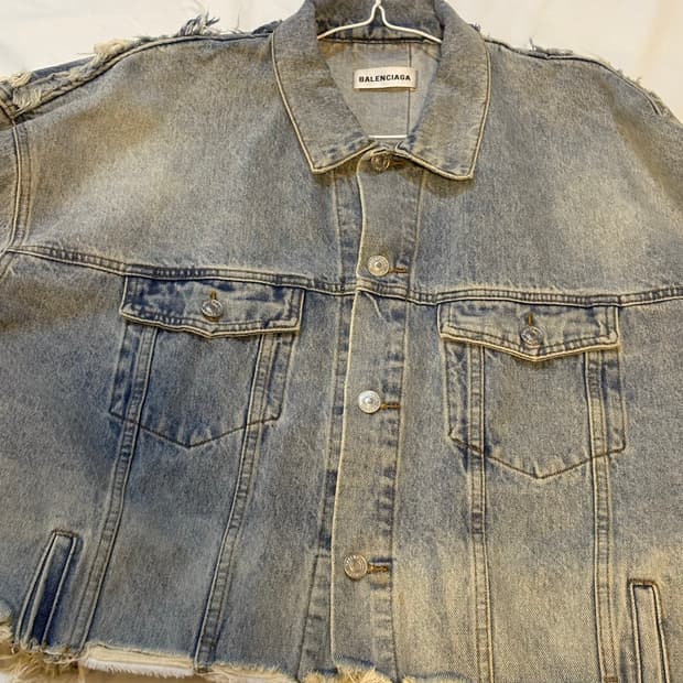 balenciaga 22ss cut up denim jacket