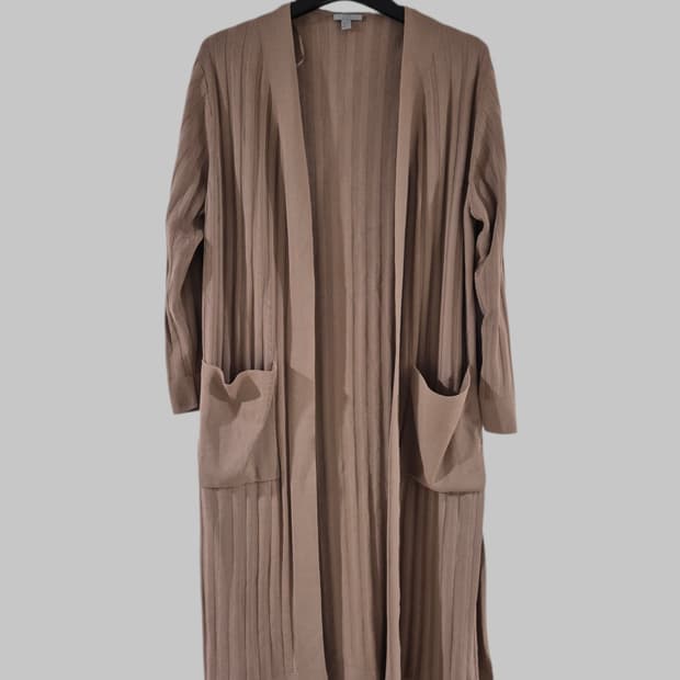 COS코스 여자 오픈형 롱 가디건 오버핏