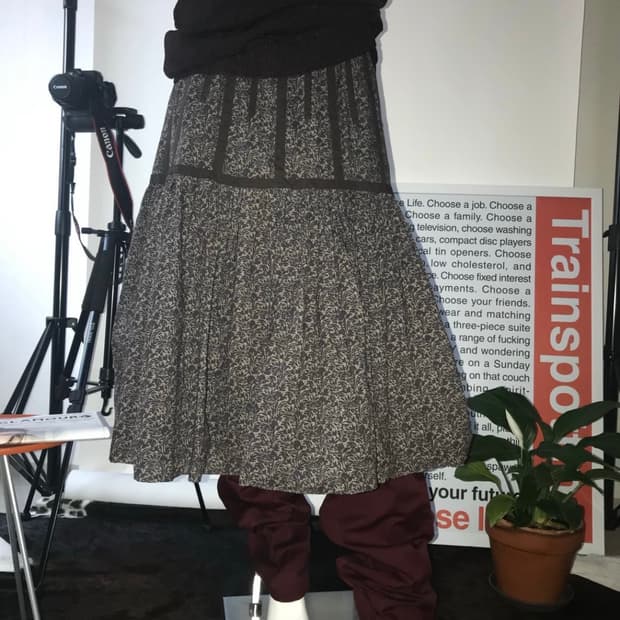 Flower Pattern Long Skirts