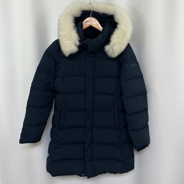  케이투 k2 여자 여우퍼 거위털 패딩 점퍼 네이비 100
