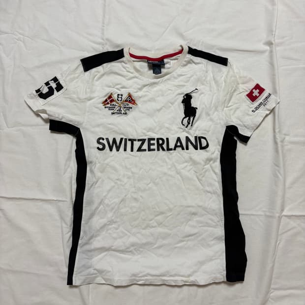 폴로 빅포니 핀터깔 반팔 s