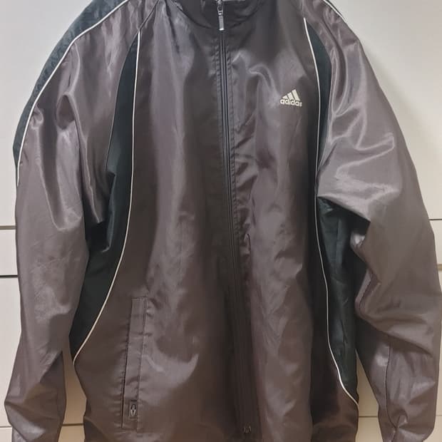 아디다스 바람막이 자켓 브라운 / 블랙 M