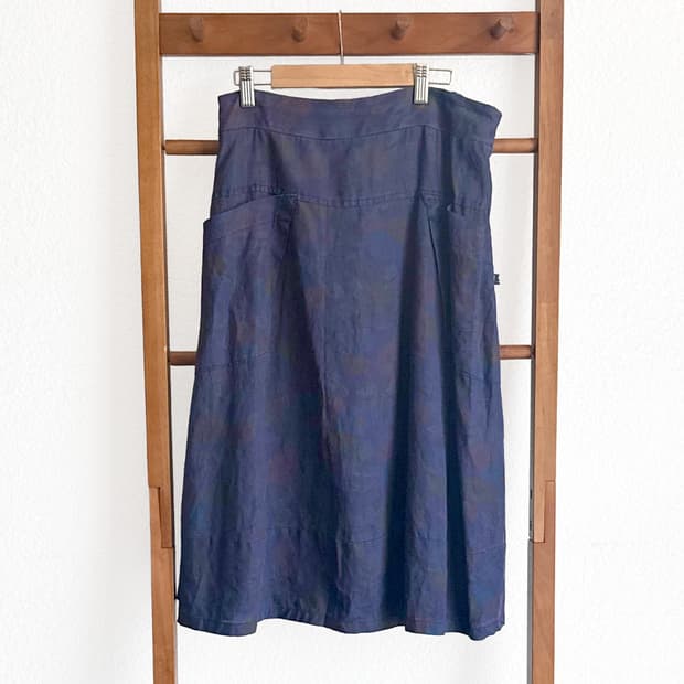 잉크 플라워 포켓 스커트