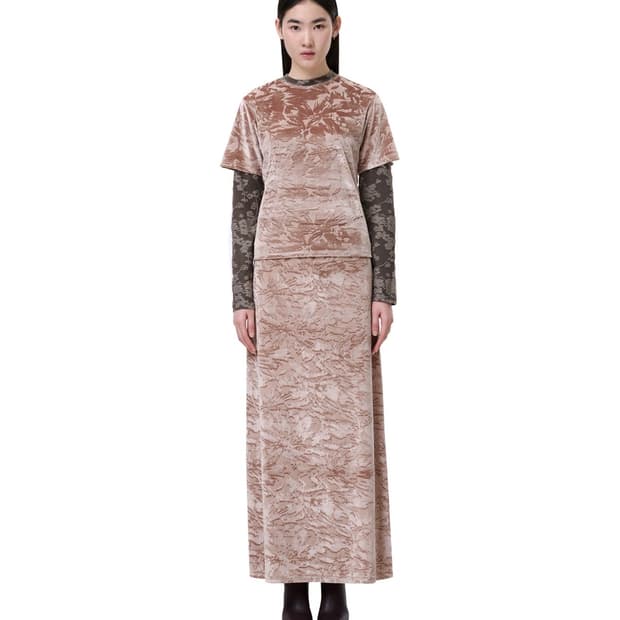 포코포스카 VELVET FLUID MAXI SKIRT
