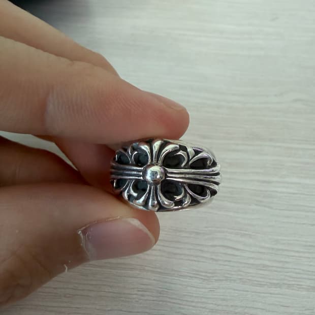 [us 6.5] 크롬하츠 플로랄 크로스 링