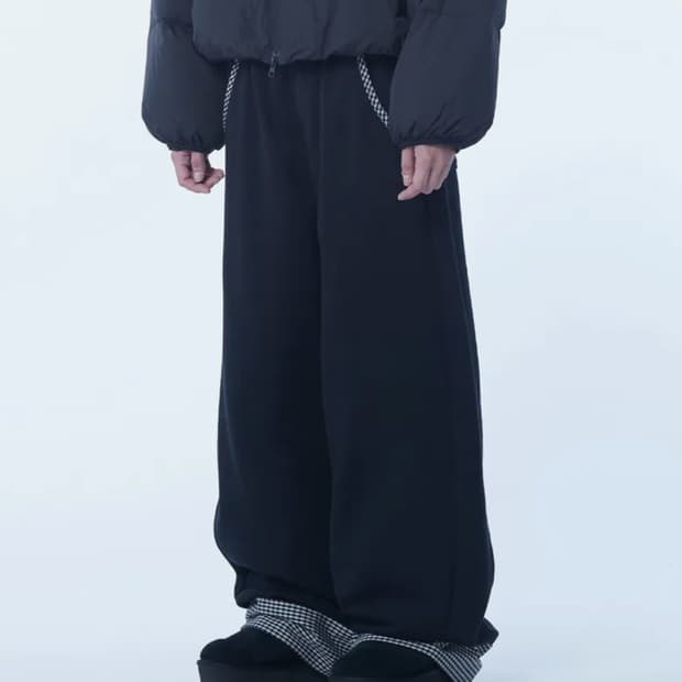 더콜디스트모먼트 TCM hidden check sweat pants