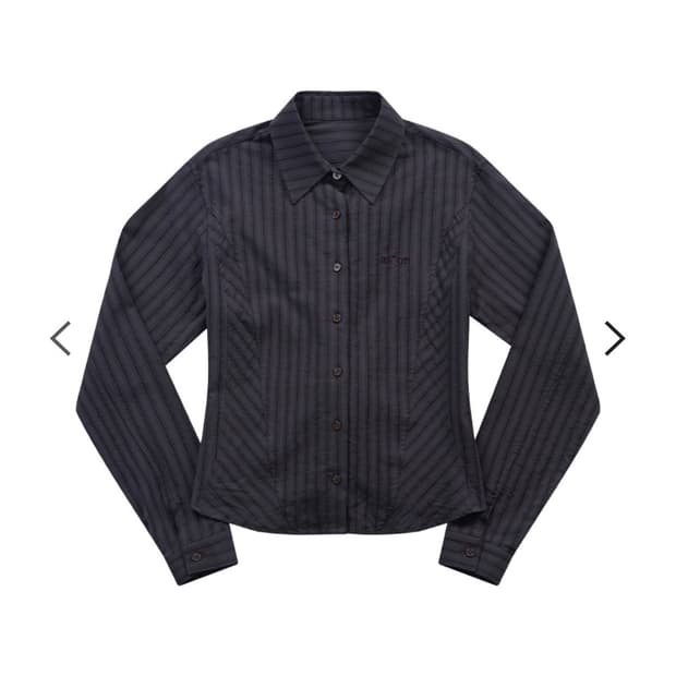애즈온 niko corset shirt dark purple