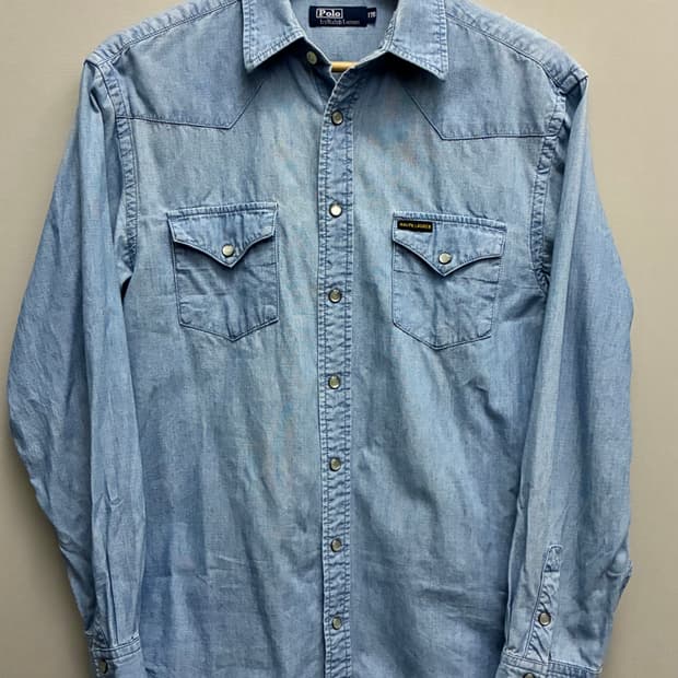 (M/97)POLO 폴로랄프로렌 포켓 데님 웨스턴셔츠 데님셔츠