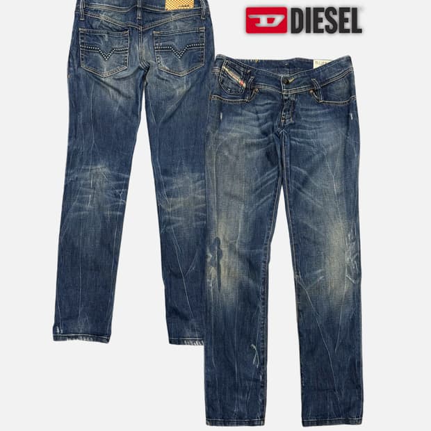 DIESEL vintage fade low-rise slim jean