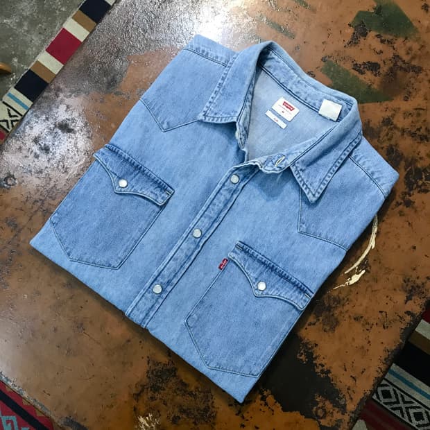 리바이스 투포켓 연중청 데님 웨스턴 셔츠 남성 102 여성 루즈핏