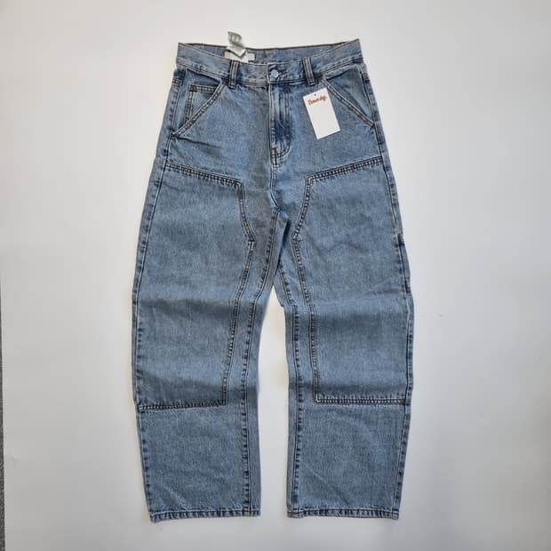 에잇세컨 더블니 데님팬츠