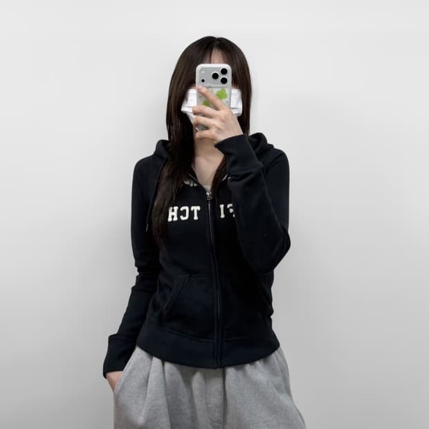 아베크롬비 아치 로고 후드집업 네이비