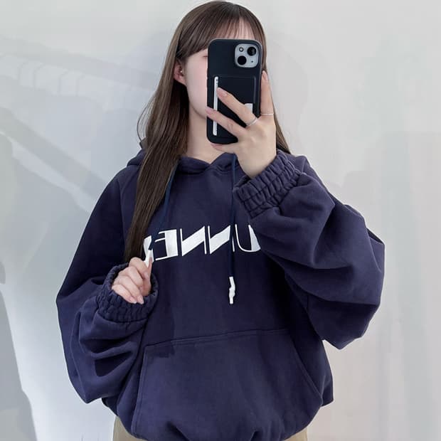 써네이 스펠로고 후드