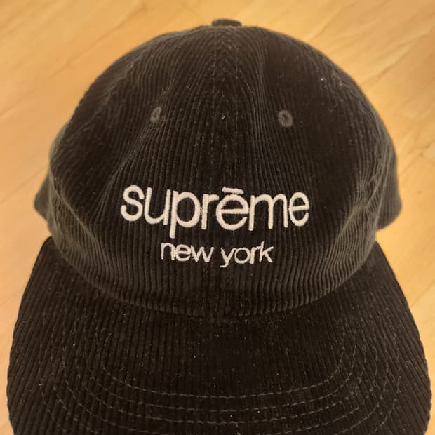 슈프림 코듀로이 검정캡