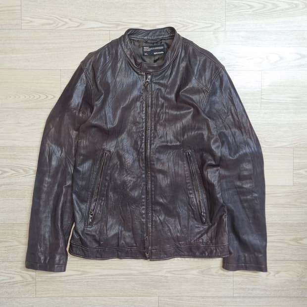 백넘버(back number) 싱글라이더 양가죽 자켓