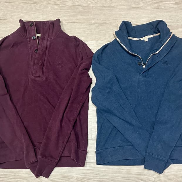 버버리 정품 하프집업 맨투맨