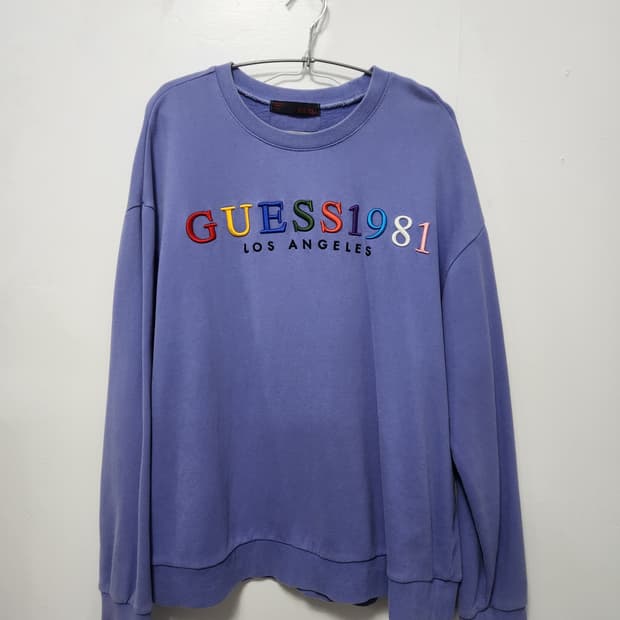 [정품] GUESS LOS ANGELES 1981 자수 맨투맨