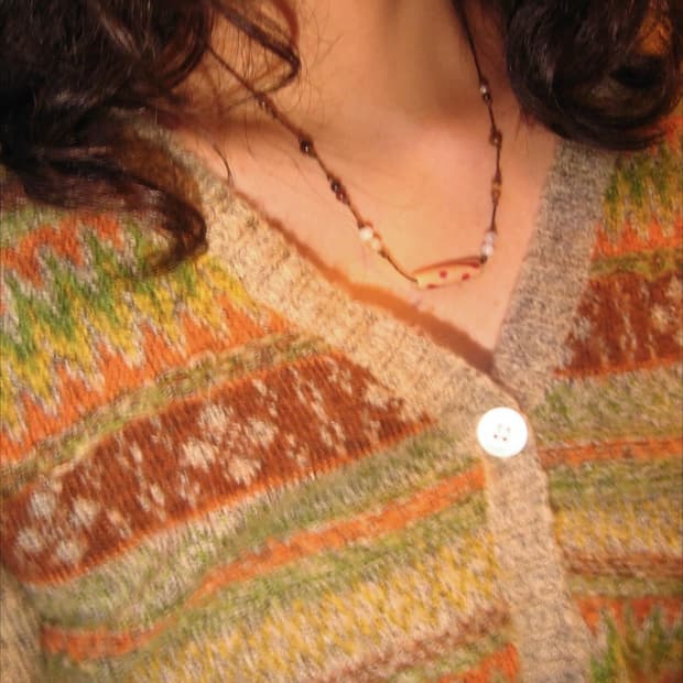 wooden grape necklace 우든 그레이프 목걸이
