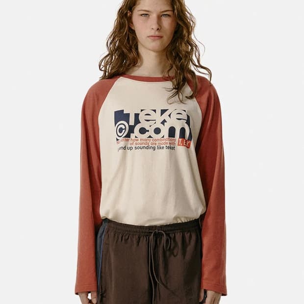 테켓 Folder L/S Tee Cream S