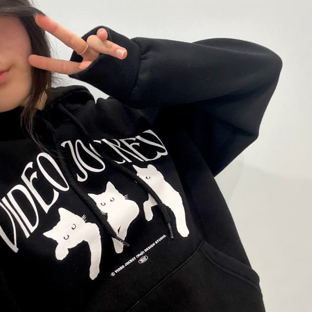 비디오자키 냥냥냥 후드티 s 사이즈 판매