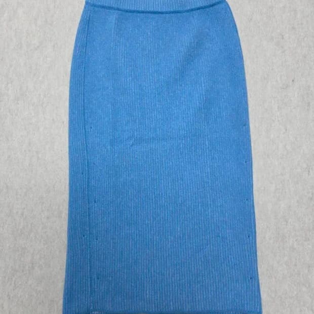 여성 64 타임 캐시미어 혼방 밴딩 스커트 치마