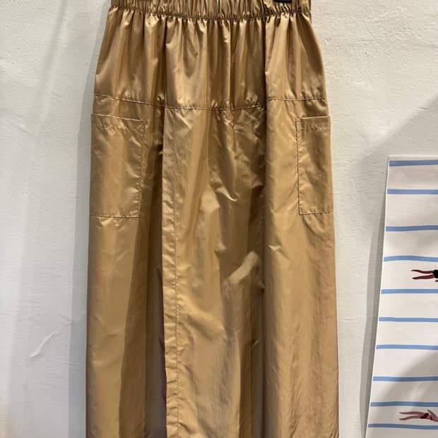 vintage 나일론 랩밴딩 와이드팬츠