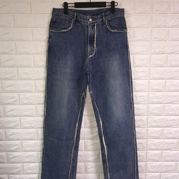 쿠어 coor 컷오프 스플릿 데님 L