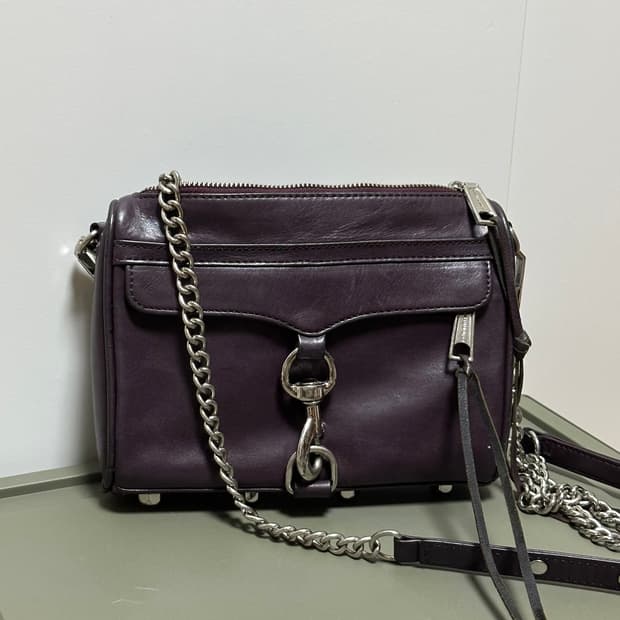 정품 레베카밍코프 미니 MAC 크로스백 버건디