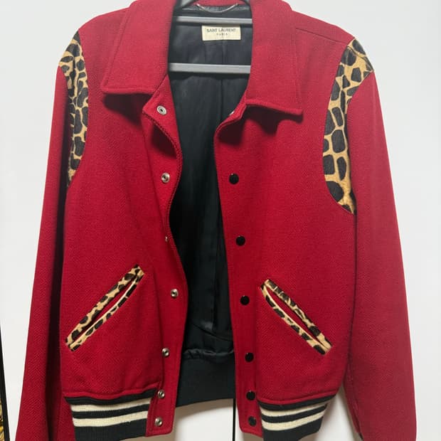 생로랑 레오파드 테디 자켓 48