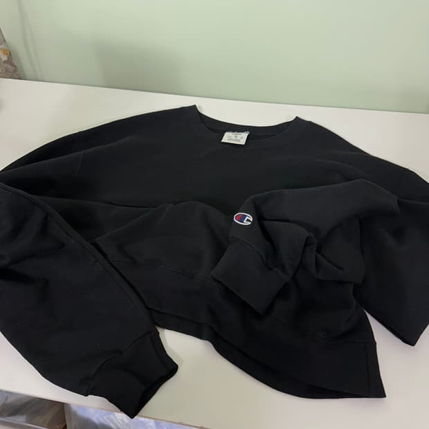 XL 챔피온 USA 루즈오버핏 블랙 스웻맨투맨 