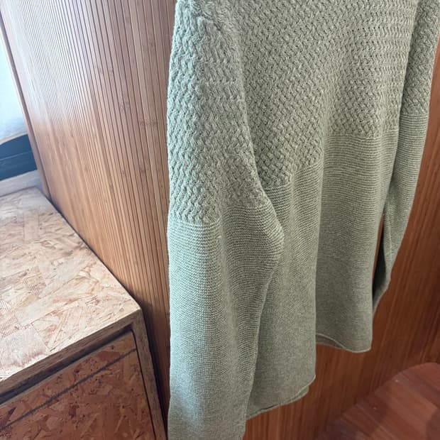 Soft Mint Basket Weave Cotton Knit