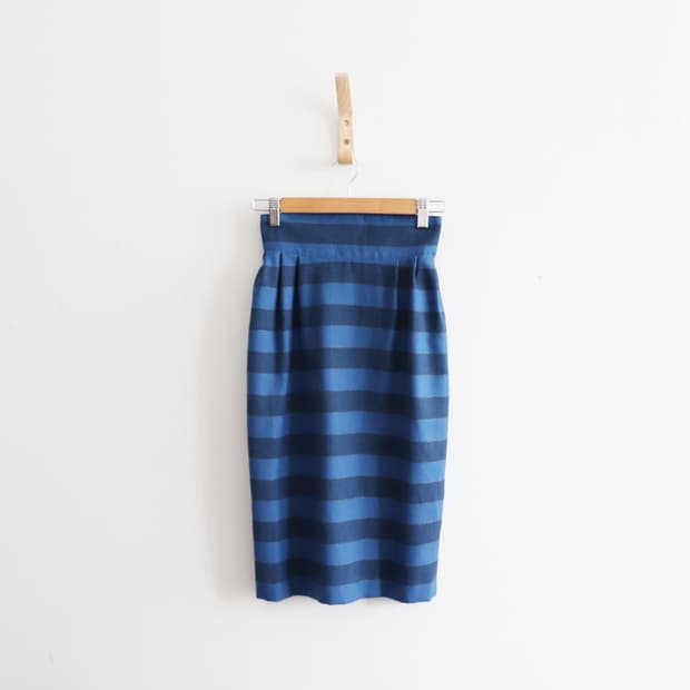 blue stripe skirt