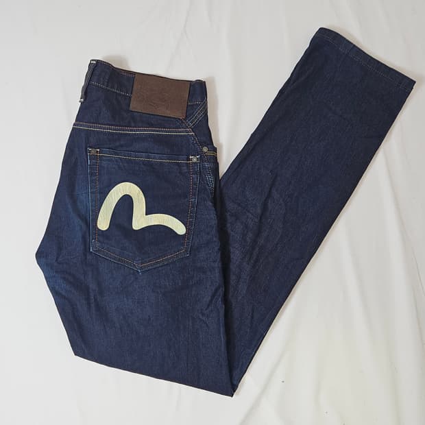 Evisu 에비수 가죽패치 데님팬츠 청바지 진 빈티지 30