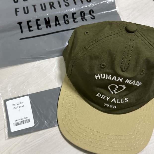 휴먼메이드 립스탑 캡 카키
