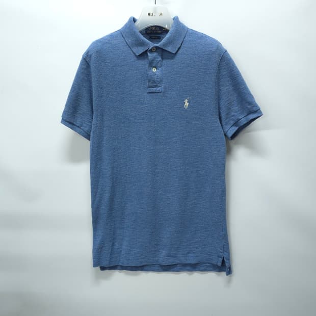 폴로 랄프로렌 슬라브 피케 카라 반팔티 블루 멜란지(95)