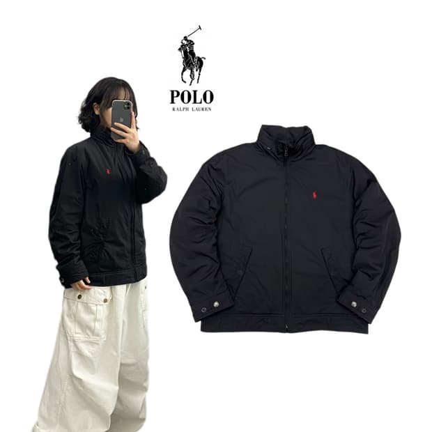 폴로 포니 폴리쉘 페리 점퍼 자켓 블랙