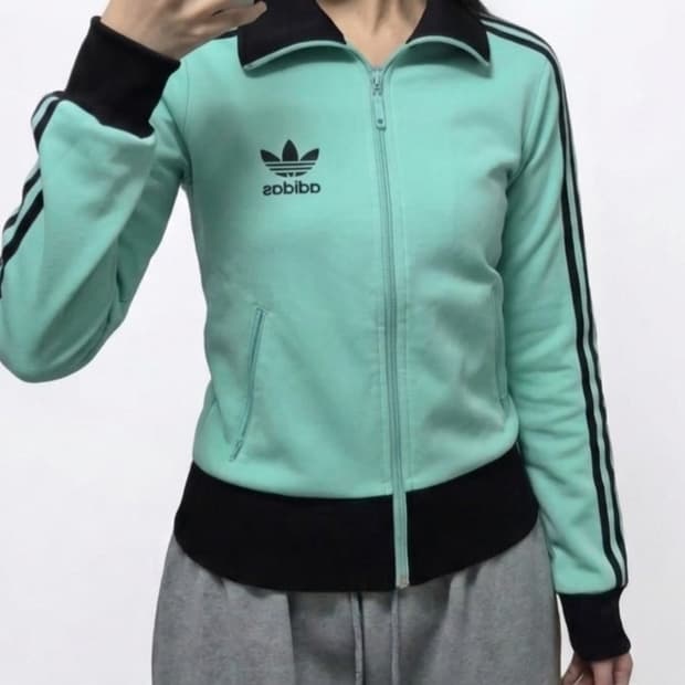 💥대대장급💥아디다스 베켄바우어 트랙탑 져지집업 민트/희귀 딱붙핏