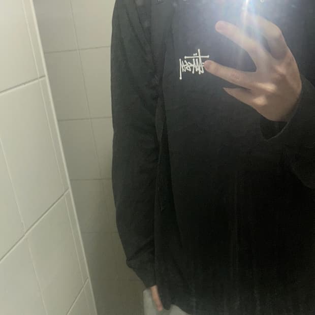 스투시 롱슬리브 블랙 L