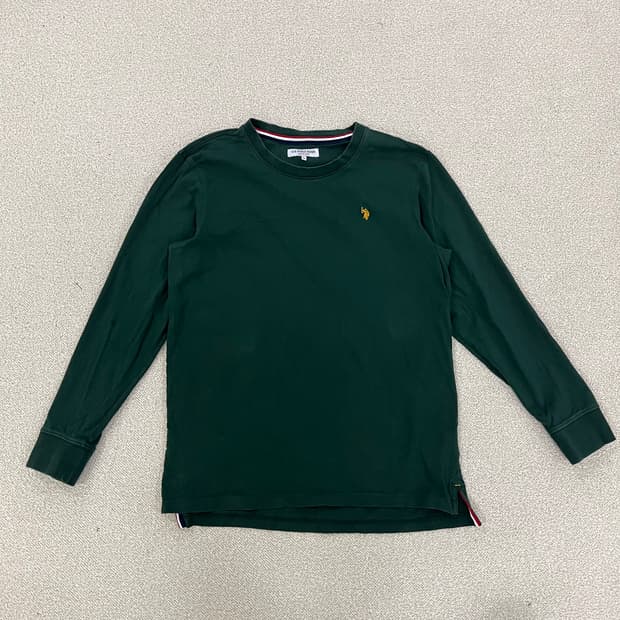 [L] US폴로 코튼 라운드넥 긴팔 티셔츠 0115M1