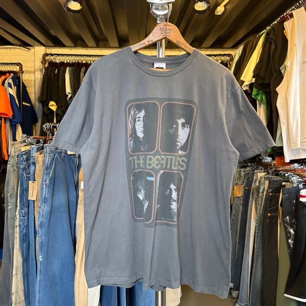 비틀즈 락밴드 프린팅 티셔츠