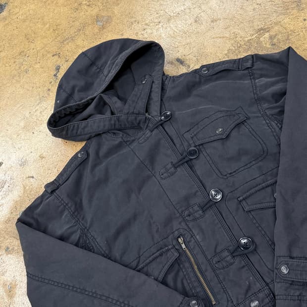 폴로 진스 블랙 크롭 자켓 