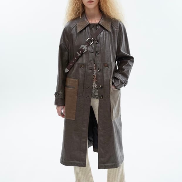 Andersson bell 레더 롱코트