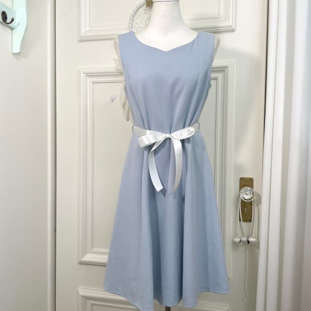 sky blue A-line basic princess opc