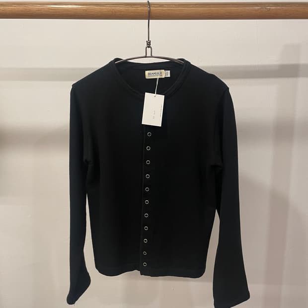 beams boy snap cardigan